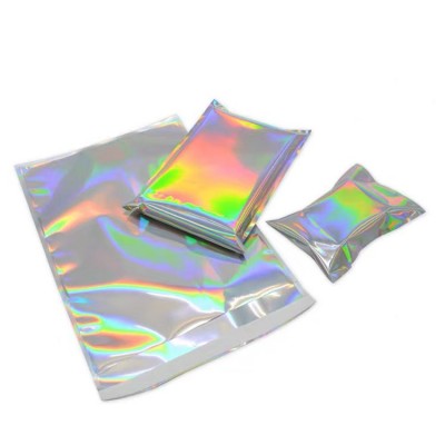 Self adhesive seal hologram mailers bag for cosmetics beauty eyelash brush packing